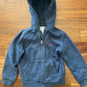 Ralph Lauren Kids Dark Blue Zip-Up Hoodie